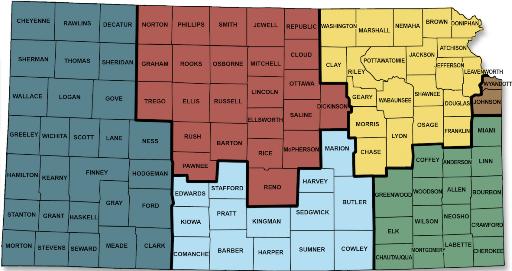 KSSB Field Service Map 2019 - Kansas State School for the Blind